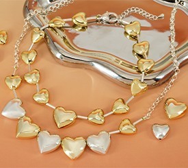 SILVER & GOLD HEARTS SET