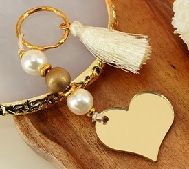 KEYRING W/ PLEXI HEART