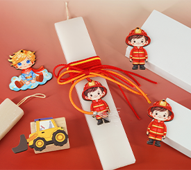 Candle w/ Fireman Boy