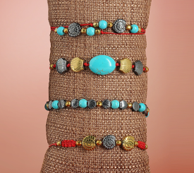 BRACELETS W/ HOWLITE BEADS