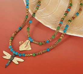 NECKLACES SET W/ DRAGONFLY