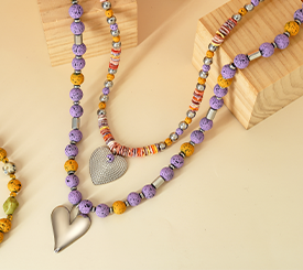 NECKLACES W/ SILVER HEARTS