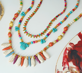 COLORFUL HOWLITE NECKLACES