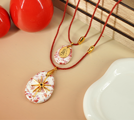 SET W/ CERAMIC PENDANTS