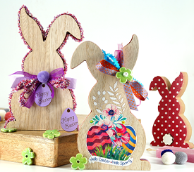 Wooden Deco Bunnies