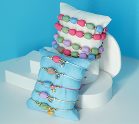 BRACELETS W/ ACRYLIC BEADS
