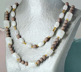 NECKLACES W/ ACRYLIC BEADS