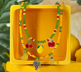 NECKLACES FRUITS & ENAMEL