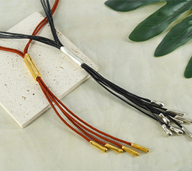 CORD NECKLACES W/ END CUPS
