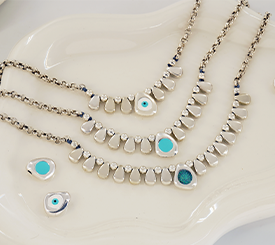 NECKLACES W/ SILVER DROPS
