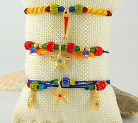 BRACELETS W/CHARMS & BEADS