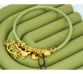 BRACELET W/ CAT CHARMS