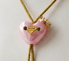 Necklace Mom Ceramic Heart